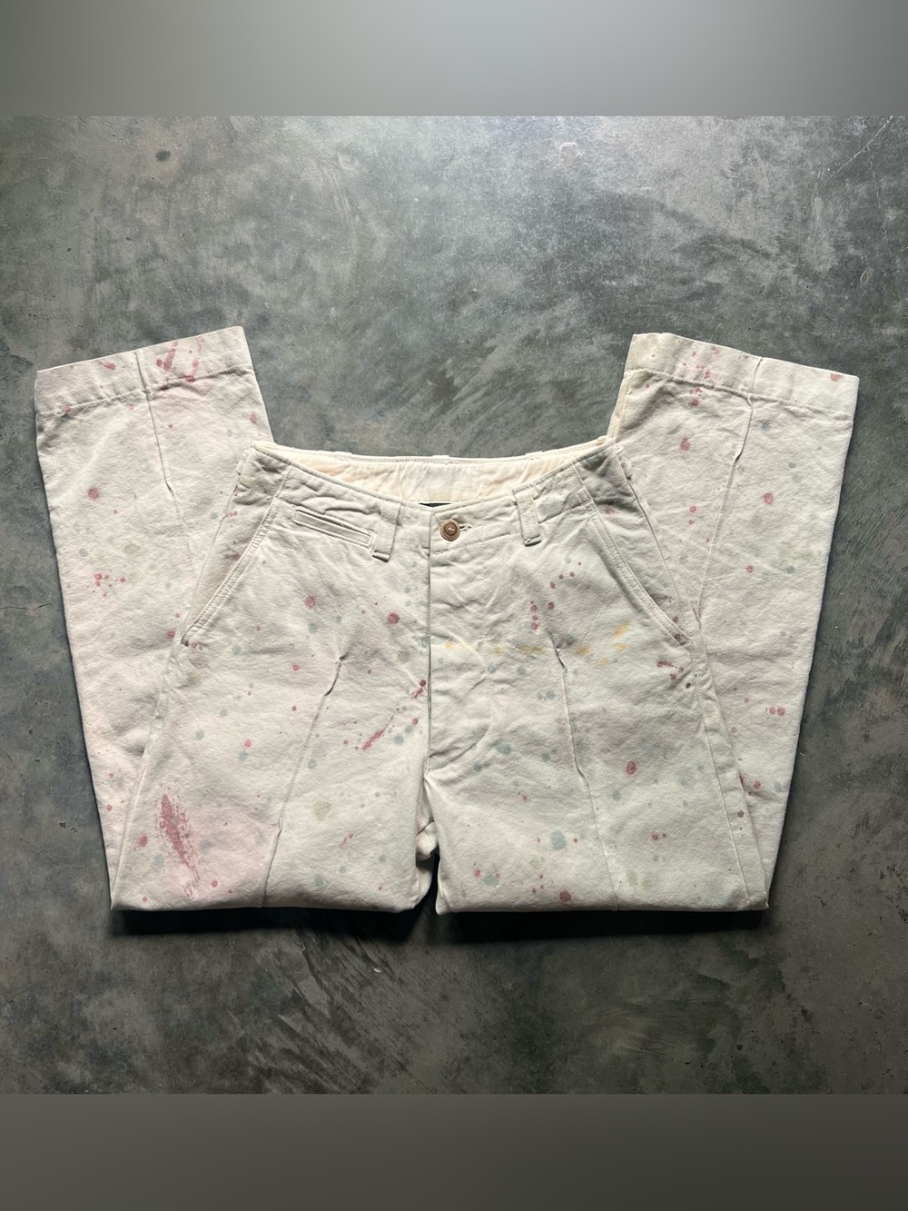 NWOT Clutchgolf LA Paint Splattered Drop Cloth Pants size XS (28x28)